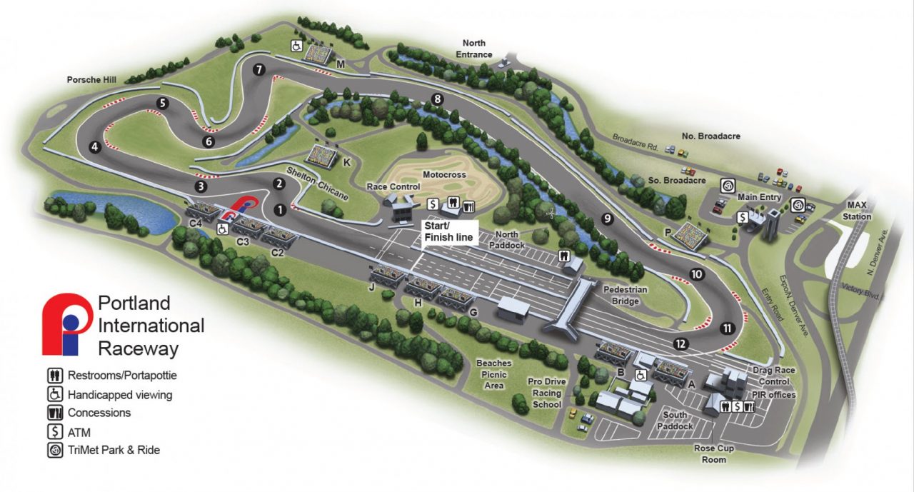 Portland International Raceway Map MOTOSPORTS TRAVEL