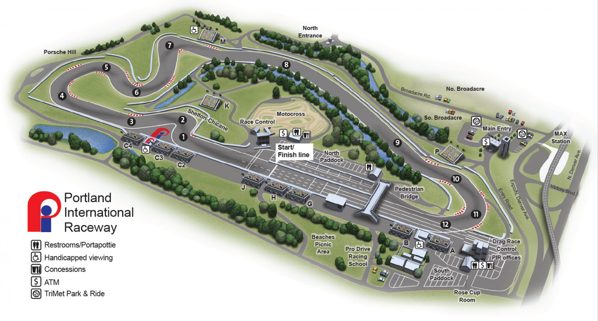 Portland International Raceway Map MOTOSPORTS TRAVEL
