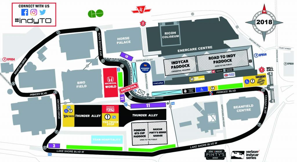 Honda Indy Toronto Map